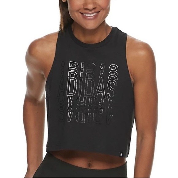 Adidas Black Sleeveless Top - Picture 1 of 4